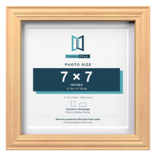 Devon Pine 8 x 8 inch picture frame with a white mount for a 7 x 7 inch photo