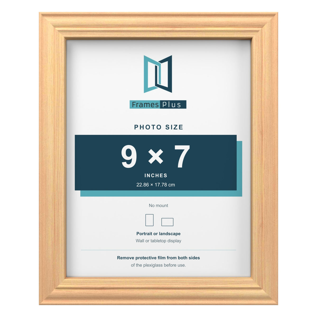 Devon Pine picture frame for a 9 x 7 inch photo