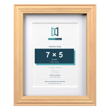 Devon Pine 9 x 7 inch picture frame with a white mount for a 7 x 5 inch photo