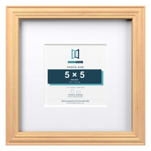 Devon Pine 9 x 9 inch picture frame with a white mount for a 5 x 5 inch photo