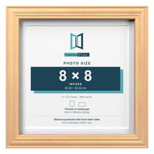 Devon Pine 9 x 9 inch picture frame with a white mount for an 8 x 8 inch photo