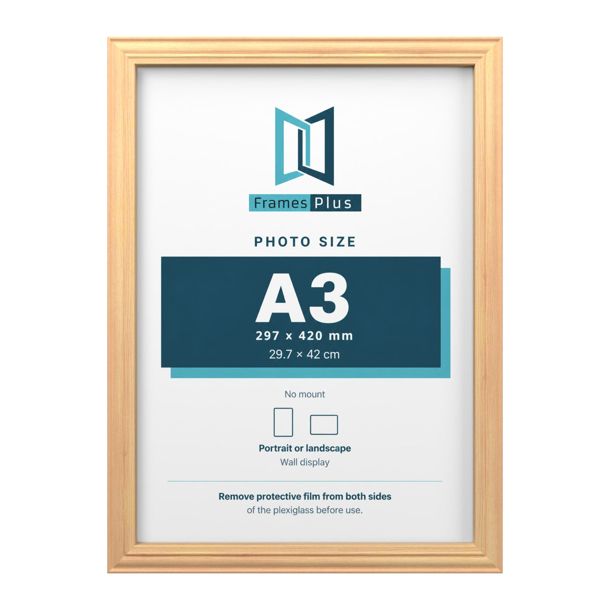 Devon Pine picture frame for an A3 photo