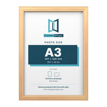Devon Pine picture frame for an A3 photo