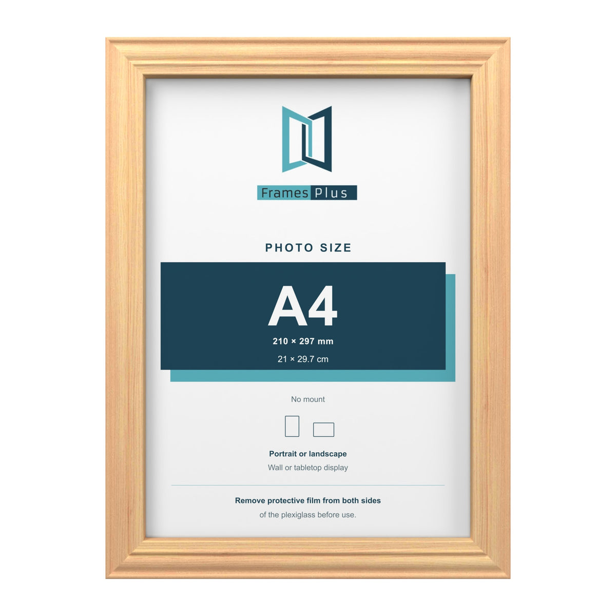 Devon Pine picture frame for an A4 photo