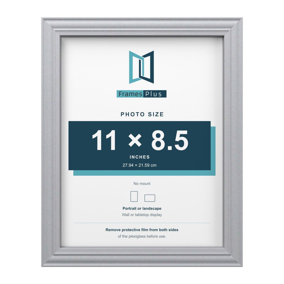 Devon Silver picture frame for an 11 x 8.5 inch photo