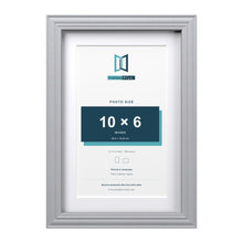 Devon Silver 12 x 8 inch picture frame with a white mount for a 10 x 6 inch photo