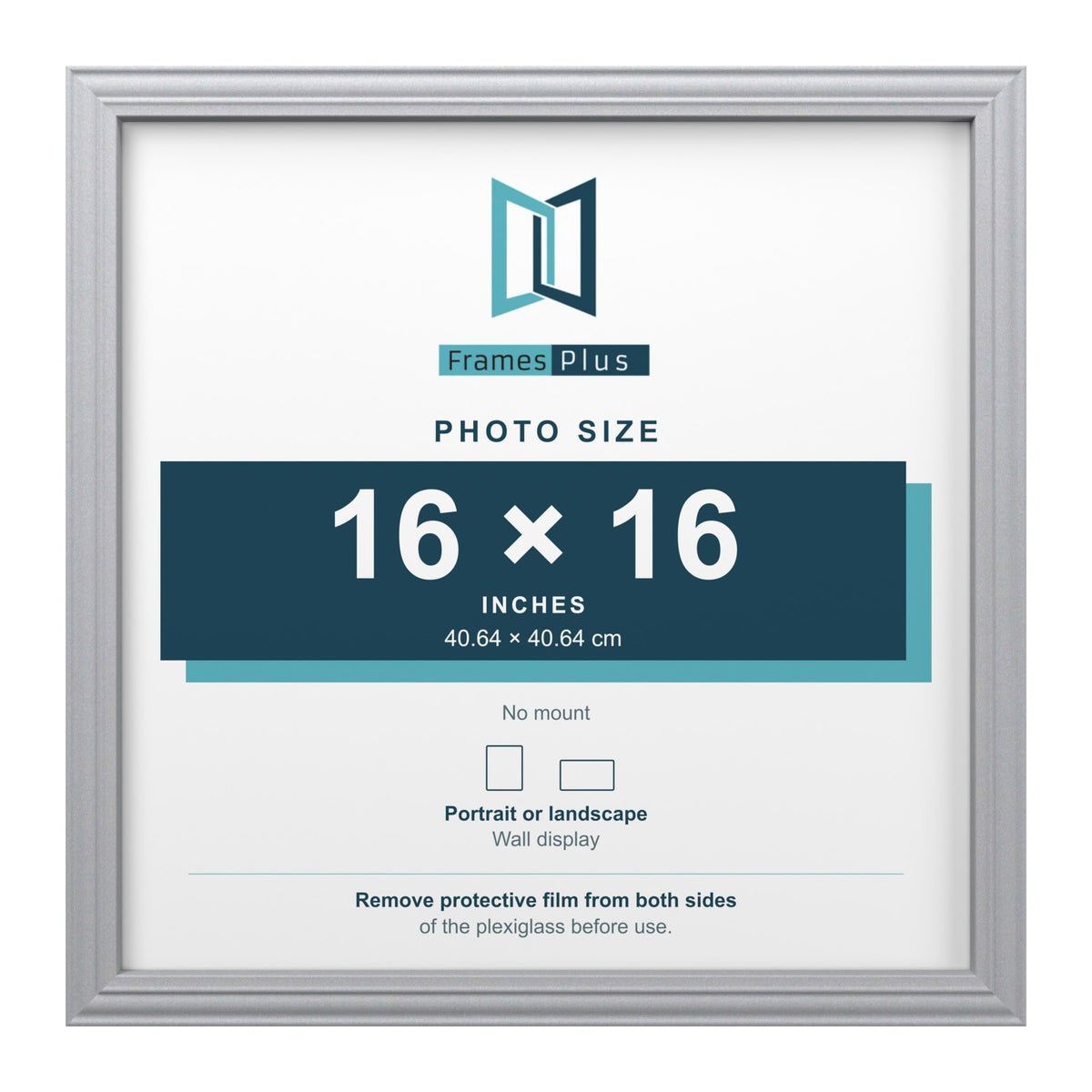 Devon Silver picture frame for a 16 x 16 inch photo
