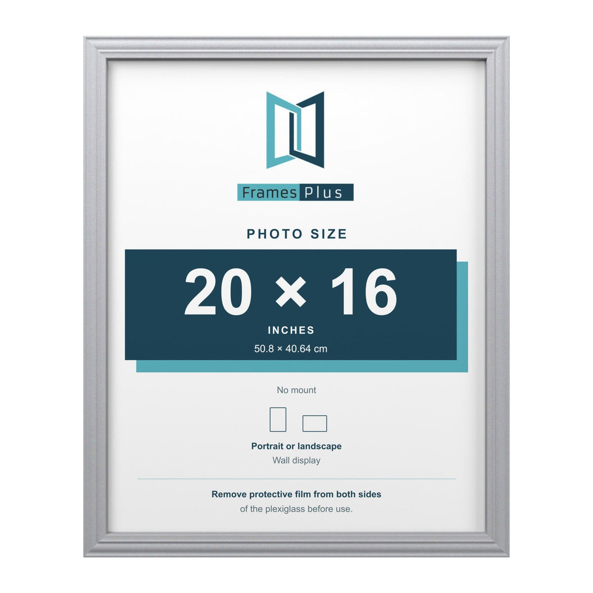 Devon Silver picture frame for a 20 x 16 inch photo