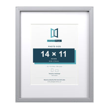 Devon Silver 20 x 16 inch picture frame with a white mount for a 14 x 11 inch photo