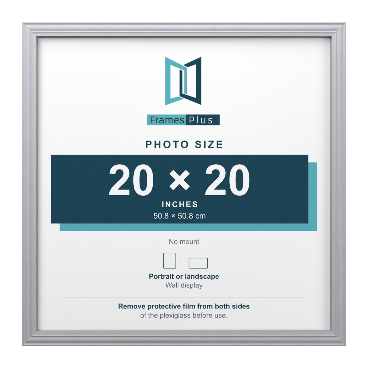 Devon Silver picture frame for a 20 x 20 inch photo