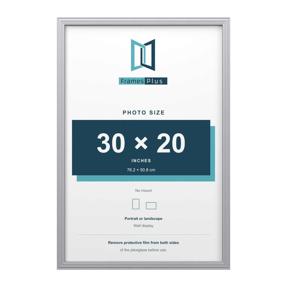 Devon Silver picture frame for a 30 x 20 inch photo
