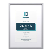 Devon Silver 32 x 24 inch picture frame with a white mount for a 24 x 16 inch photo