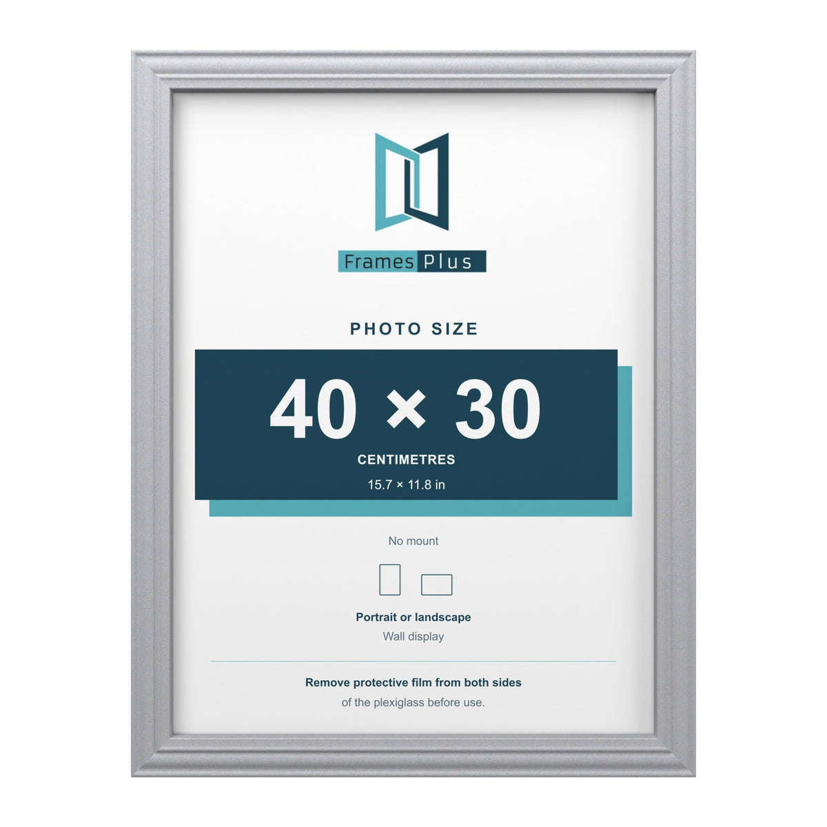 Devon Silver picture frame for a 40 x 30 cm photo