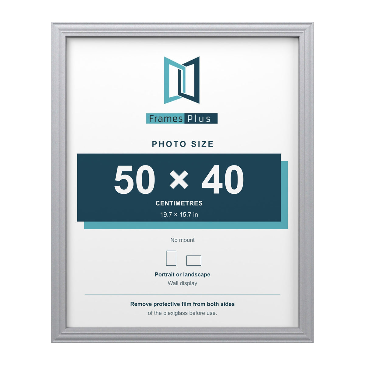 Devon Silver picture frame for a 50 x 40 cm photo