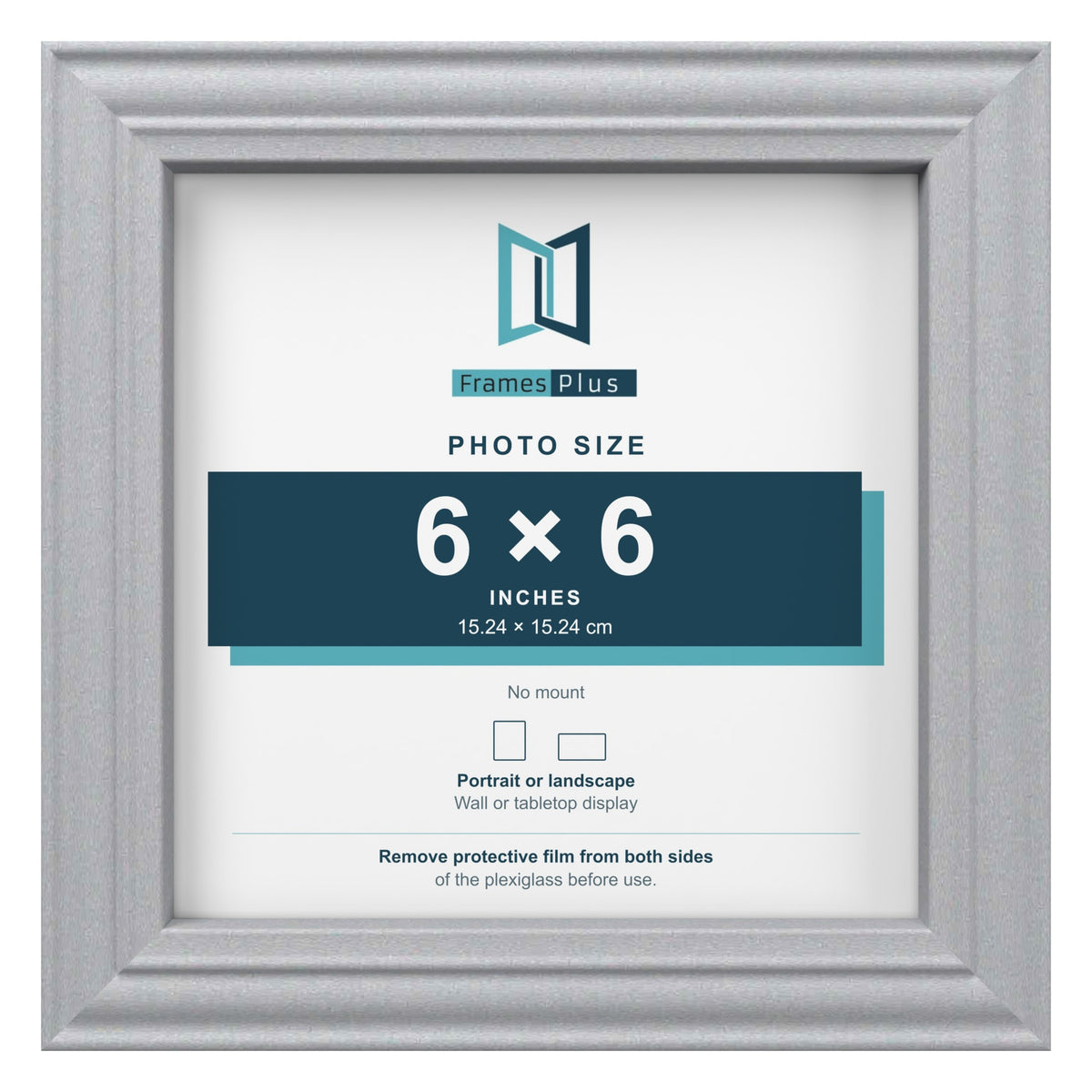 Devon Silver picture frame for a 6 x 6 inch photo