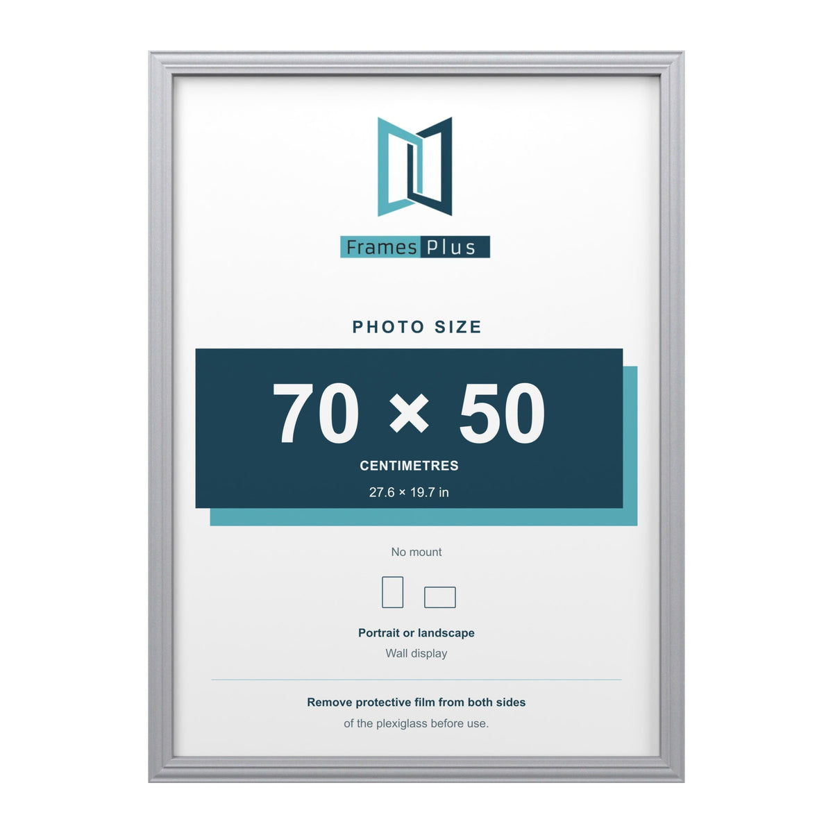 Devon Silver picture frame for a 70 x 50 cm photo