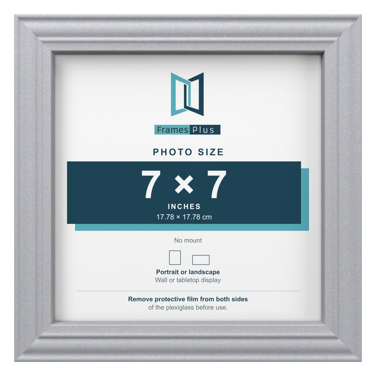 Devon Silver picture frame for a 7 x 7 inch photo