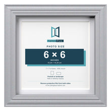 Devon Silver 7 x 7 inch picture frame with a white mount for a 6 x 6 inch photo