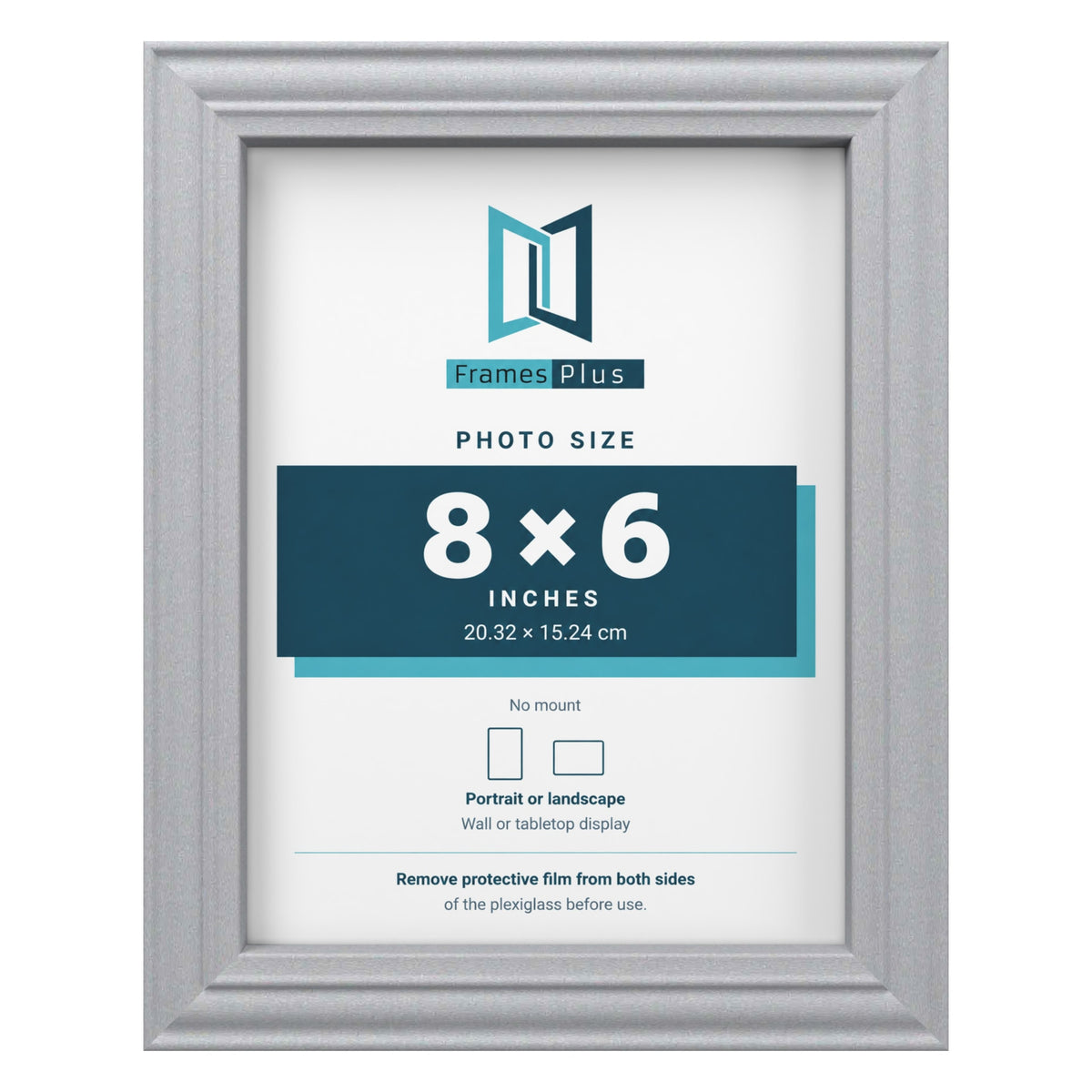 Devon Silver picture frame for an 8 x 6 inch photo
