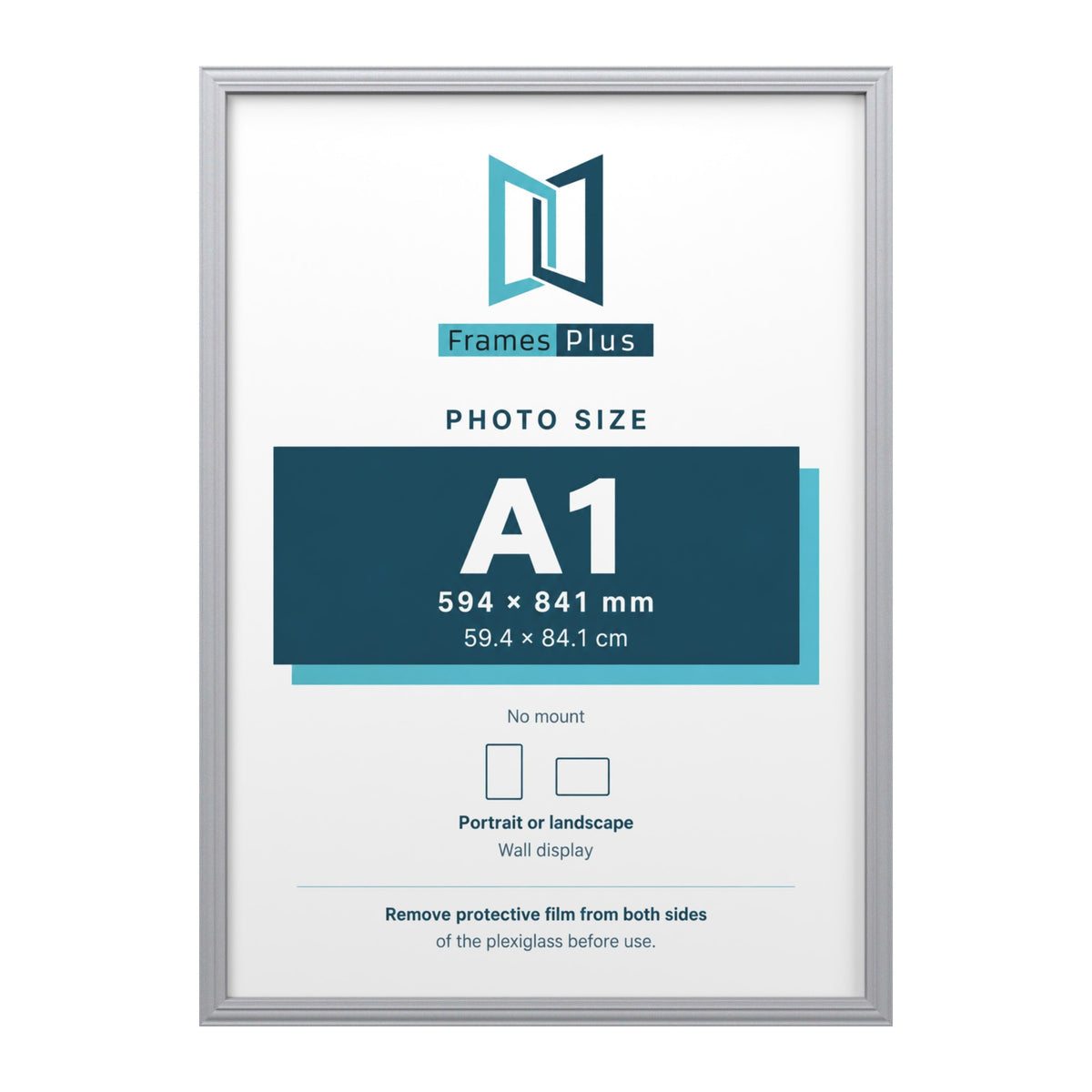 Devon Silver picture frame for an A1 photo