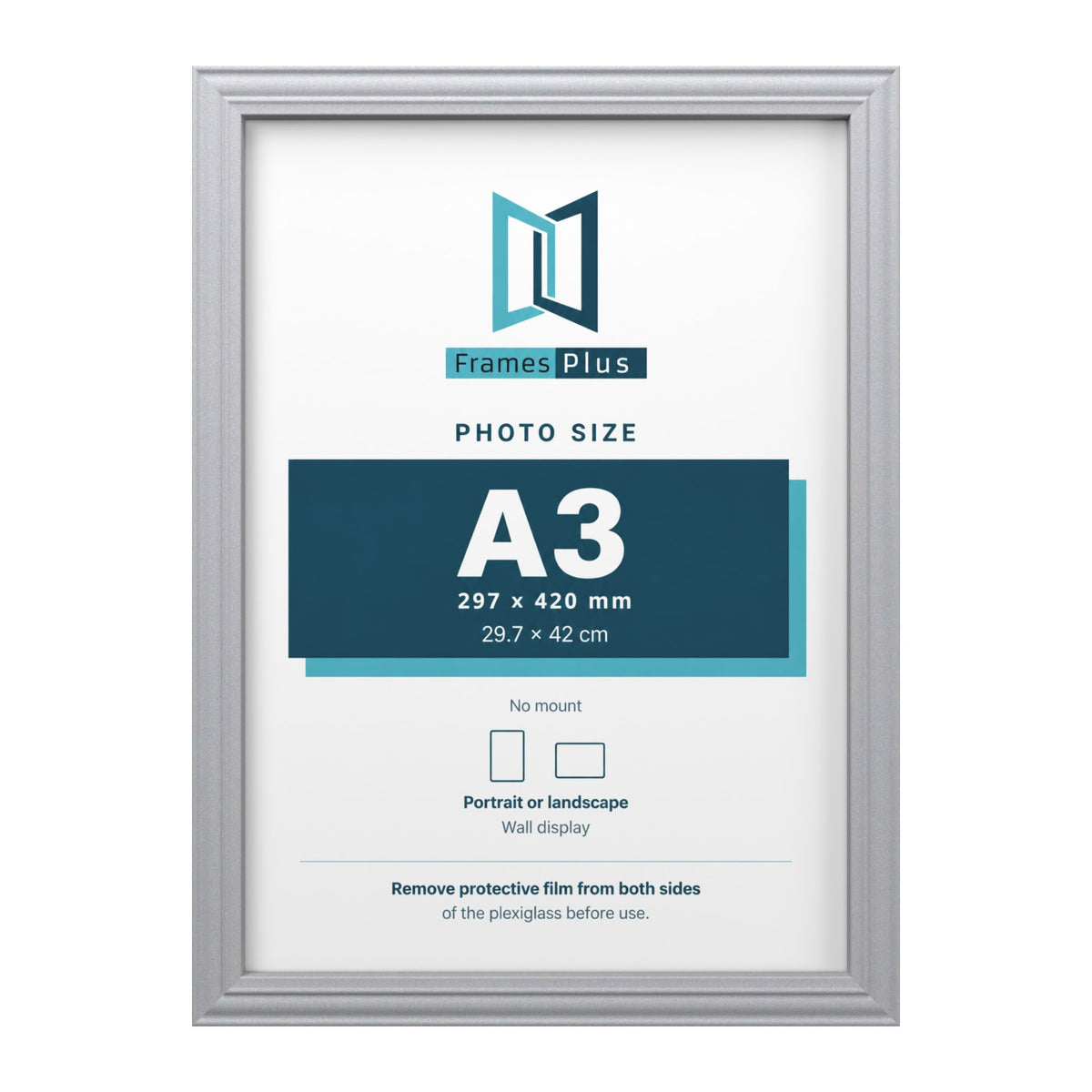 Devon Silver picture frame for an A3 photo