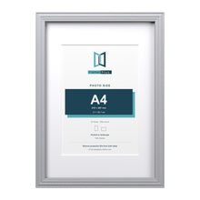 Devon Silver A3 picture frame with a white mount for an A4 photo