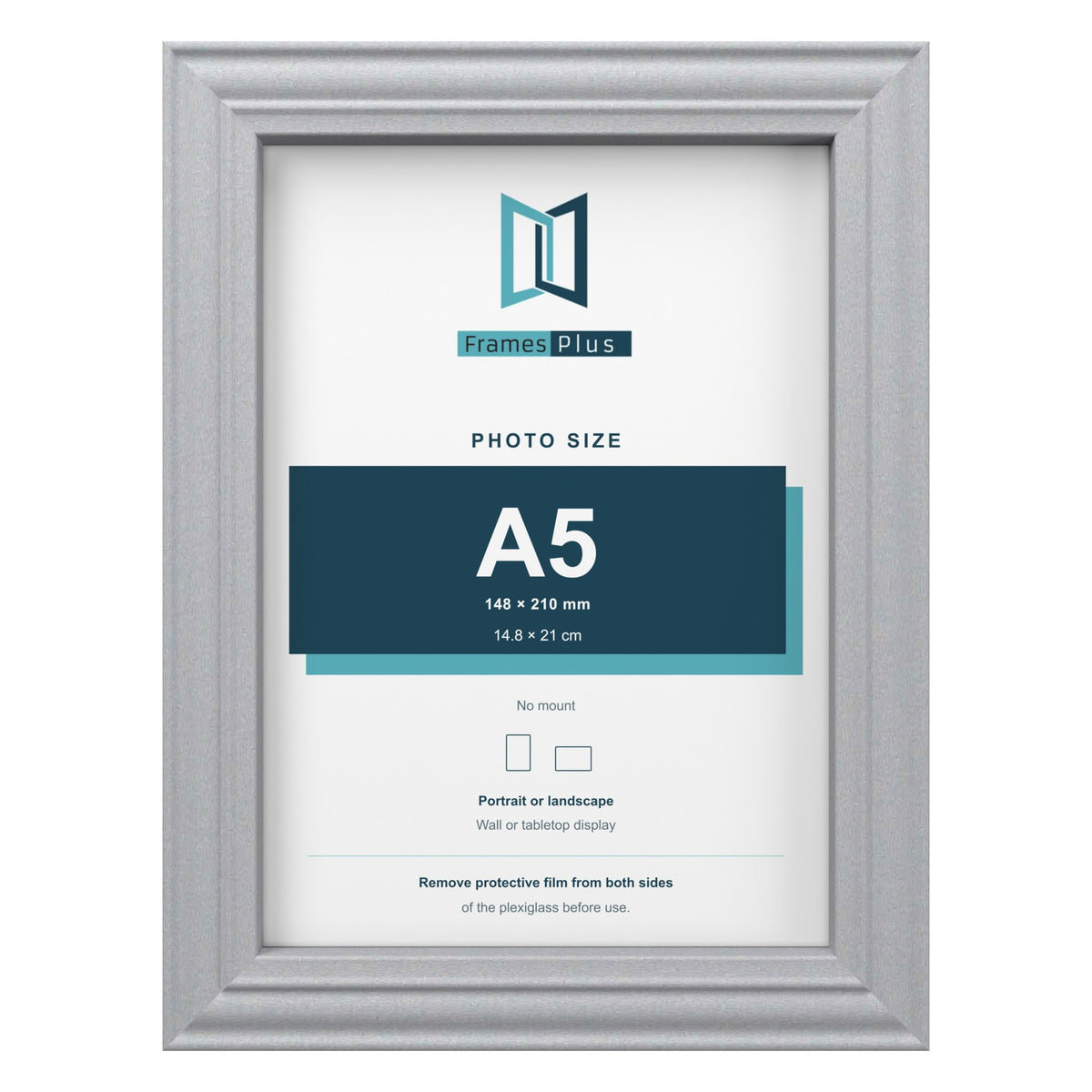 Devon Silver picture frame for an A5 photo