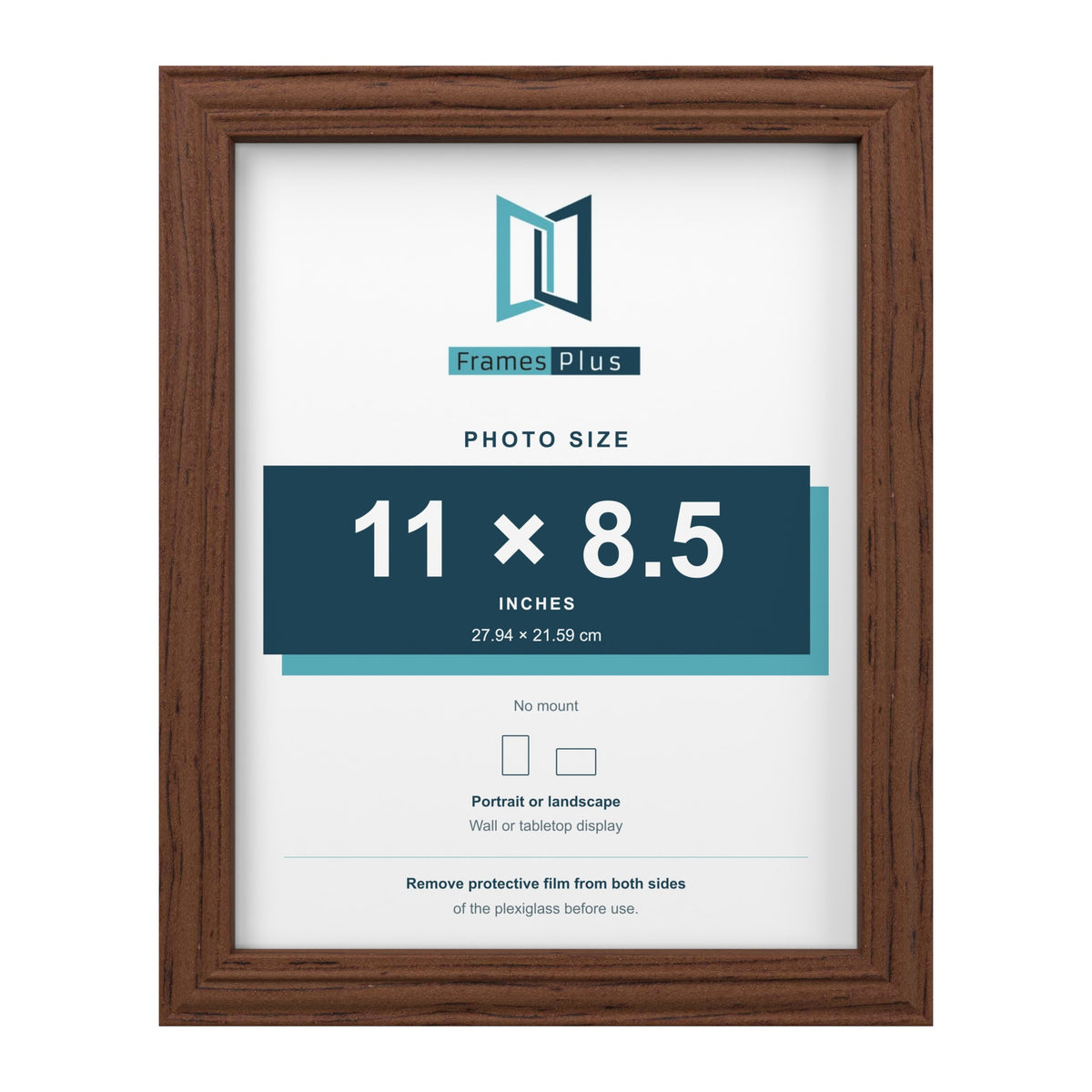 Devon Walnut picture frame for an 11 x 8.5 inch photo