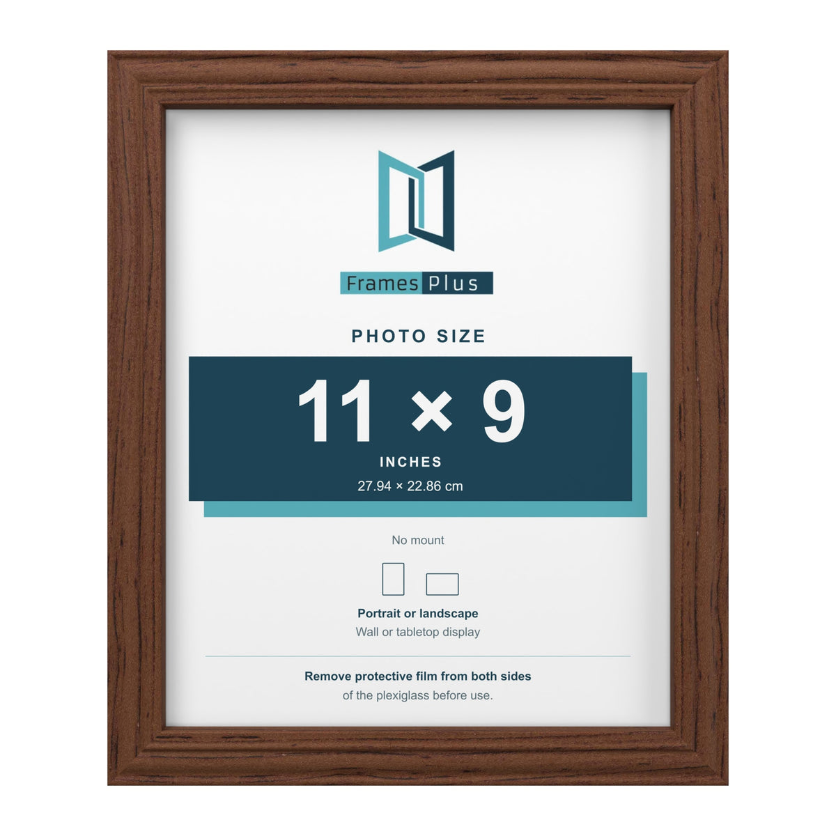 Devon Walnut picture frame for an 11 x 9 inch photo