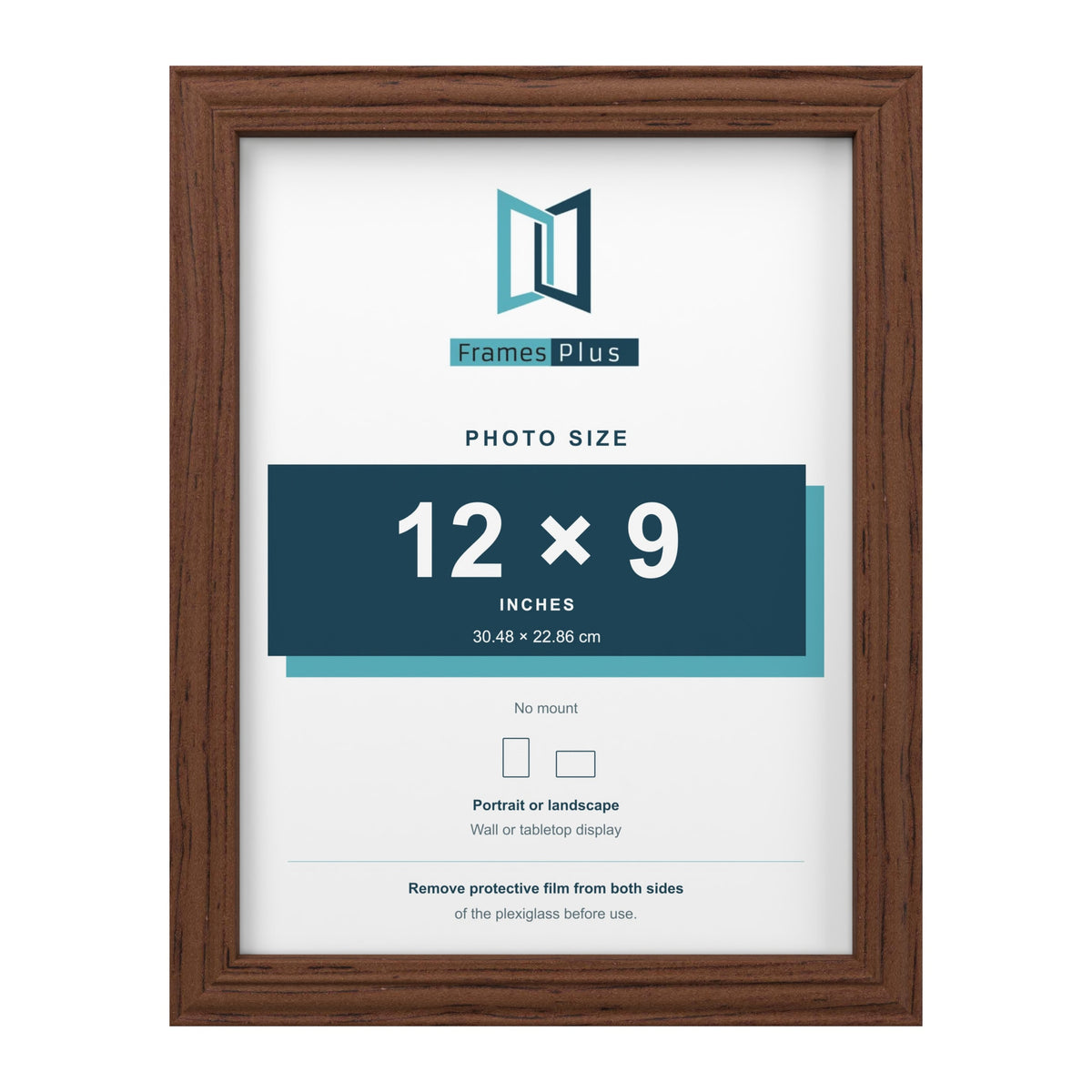 Devon Walnut picture frame for a 12 x 9 inch photo