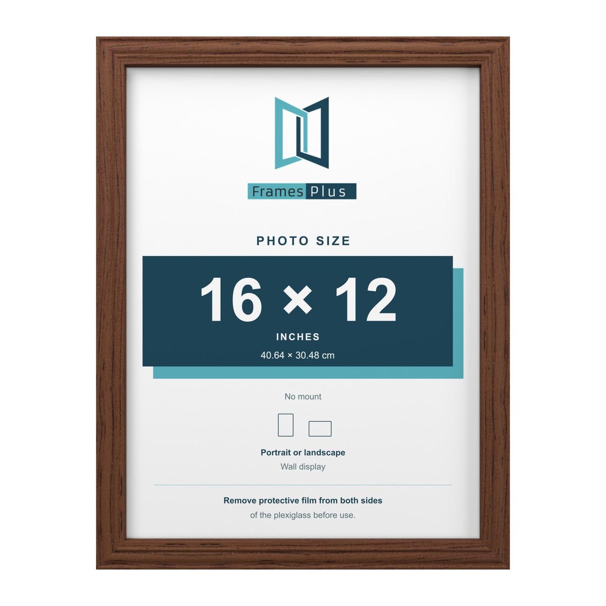 Devon Walnut picture frame for a 16 x 12 inch photo