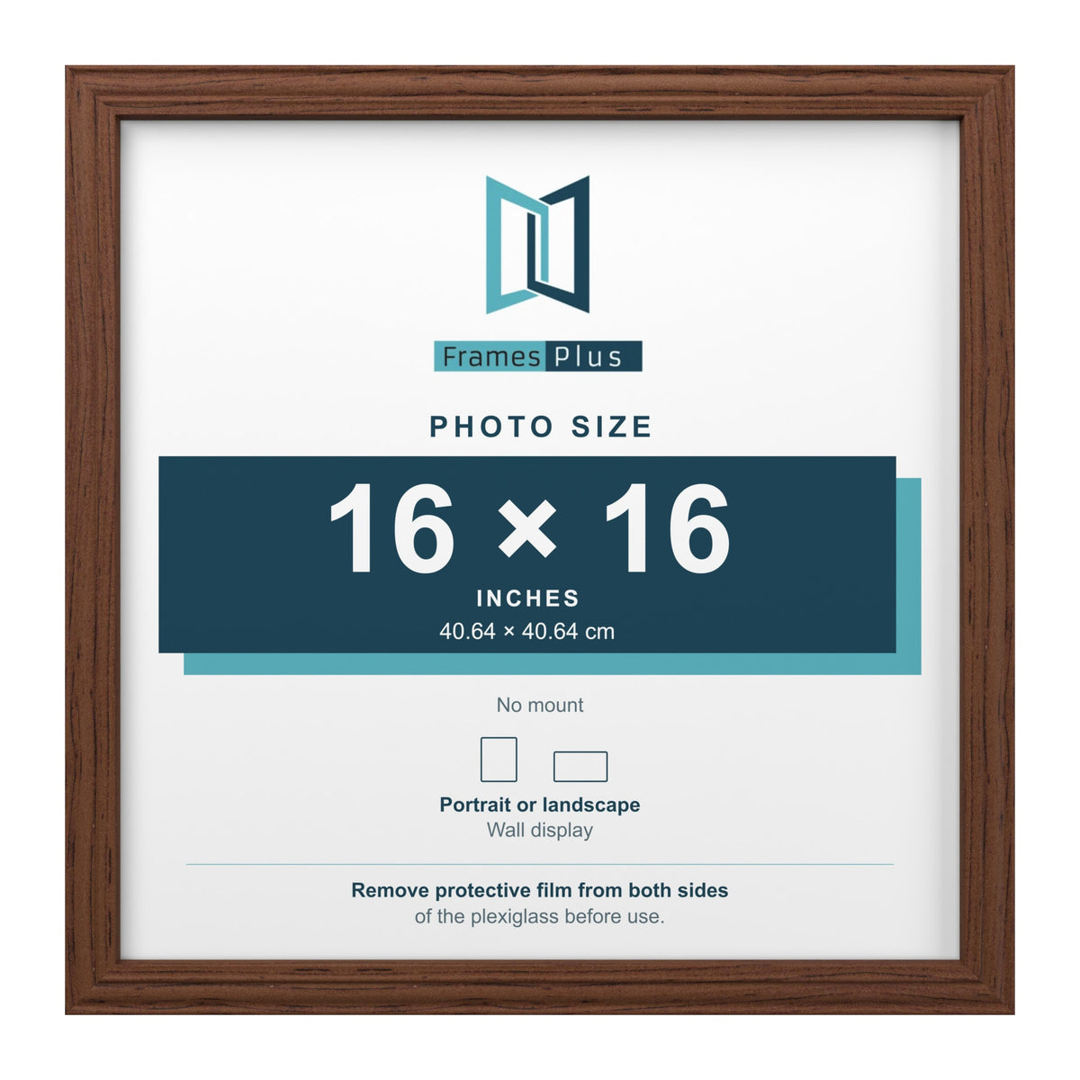 Devon Walnut picture frame for a 16 x 16 inch photo