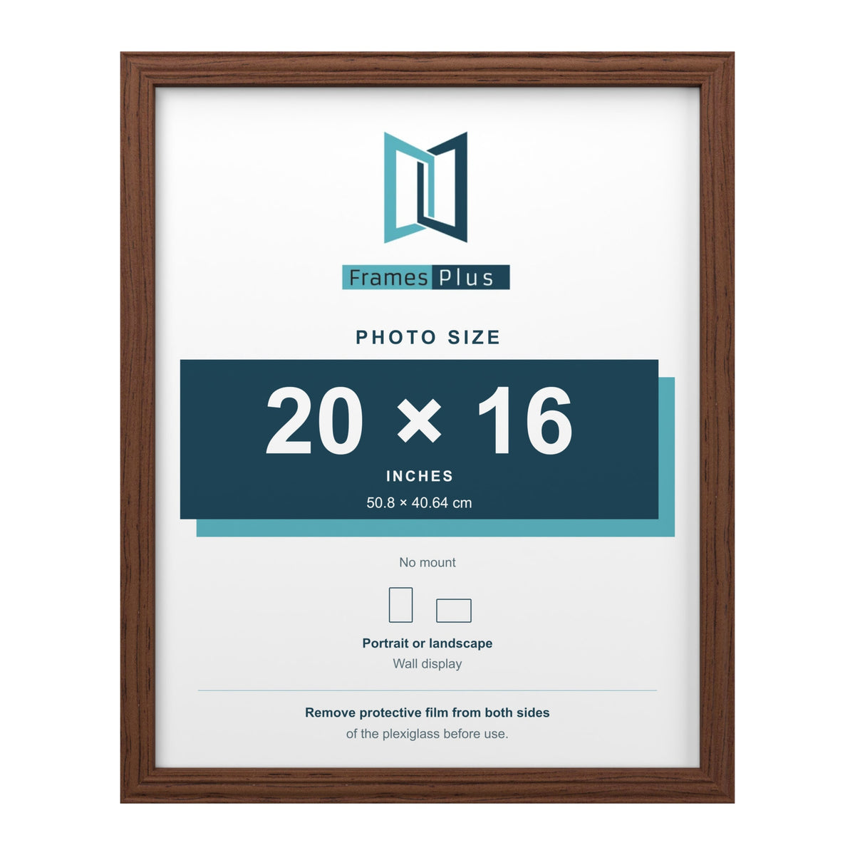 Devon Walnut picture frame for a 20 x 16 inch photo