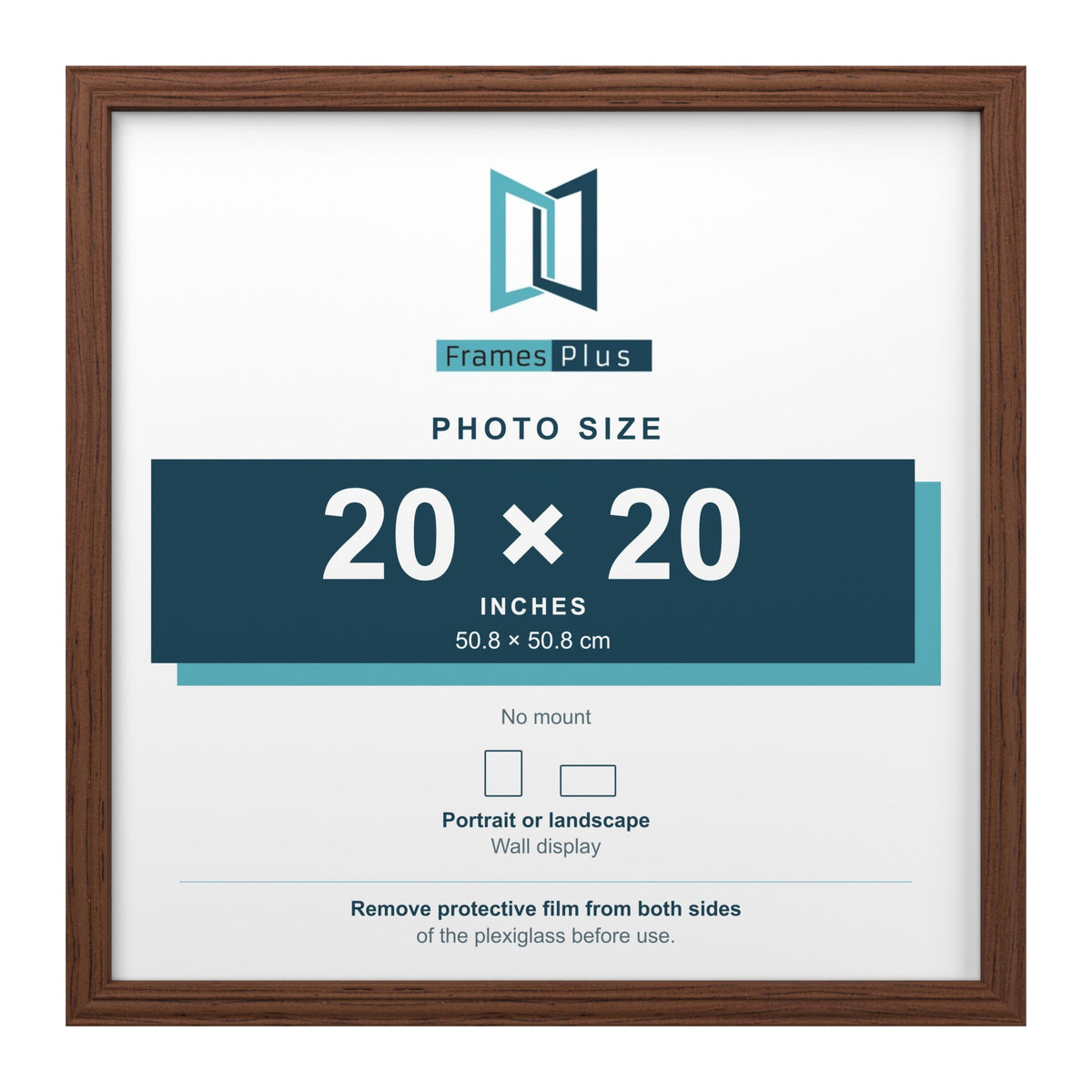 Devon Walnut picture frame for a 20 x 20 inch photo
