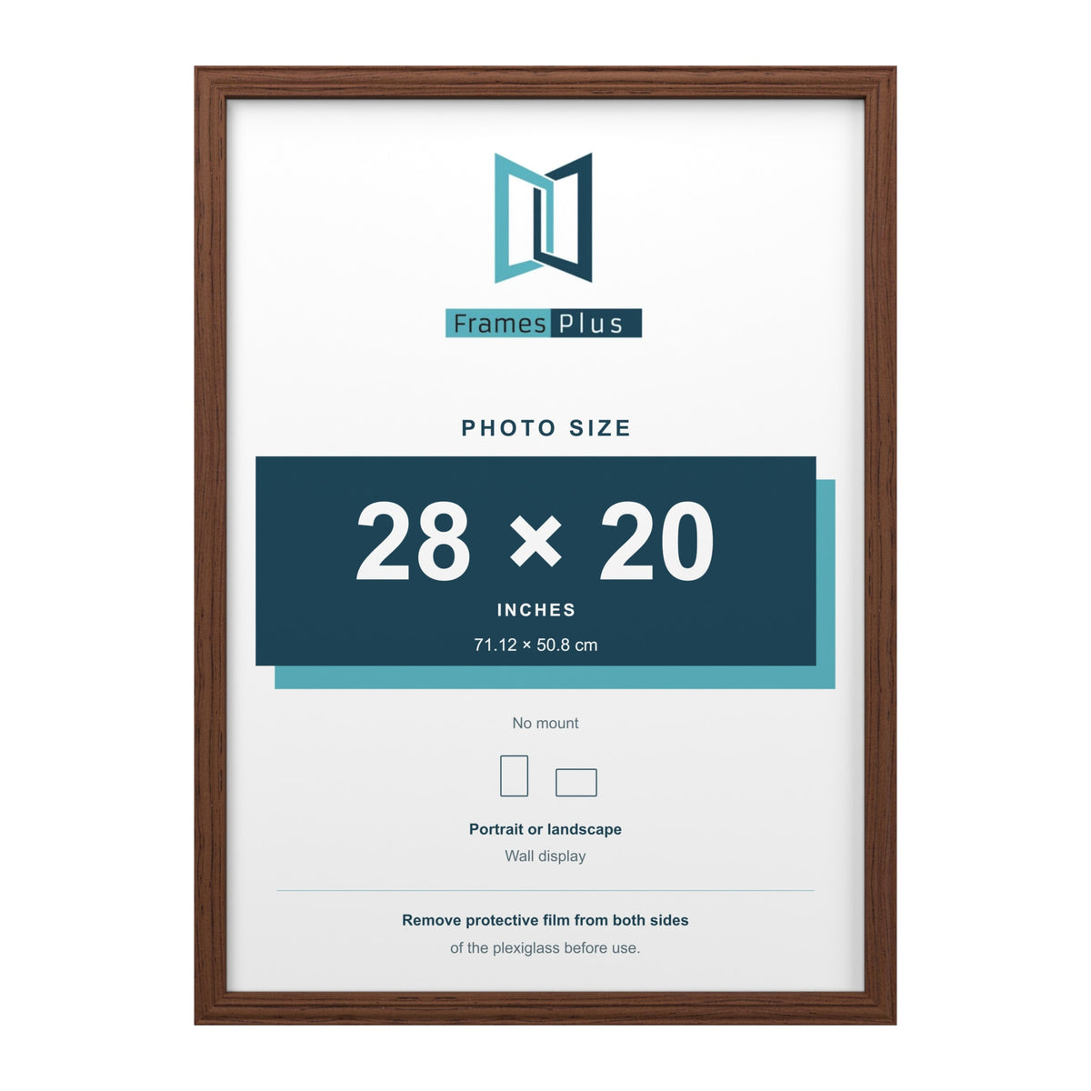 Devon Walnut picture frame for a 28 x 20 inch photo