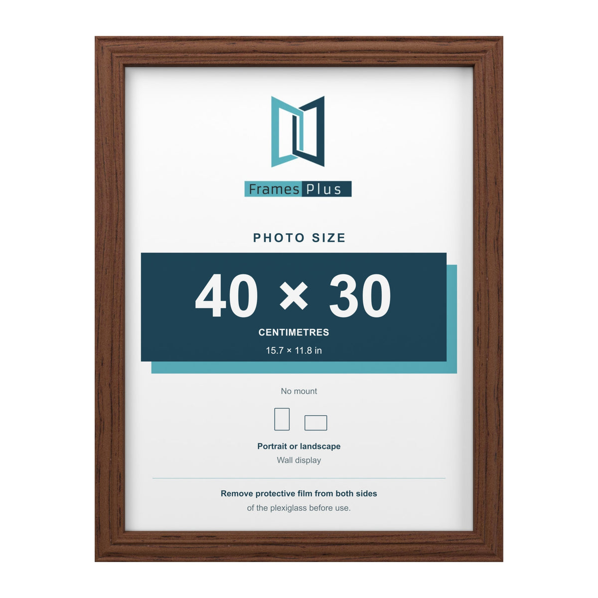 Devon Walnut picture frame for a 40 x 30 cm photo