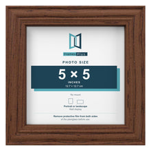 Devon Walnut picture frame for a 5 x 5 inch photo