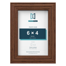 Devon Walnut picture frame for a 6 x 4 inch photo