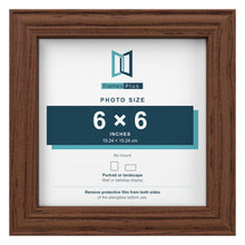 Devon Walnut picture frame for a 6 x 6 inch photo