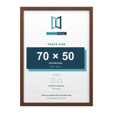 Devon Walnut picture frame for a 70 x 50 cm photo