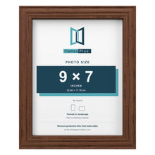 Devon Walnut picture frame for a 9 x 7 inch photo