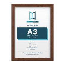Devon Walnut picture frame for an A3 photo