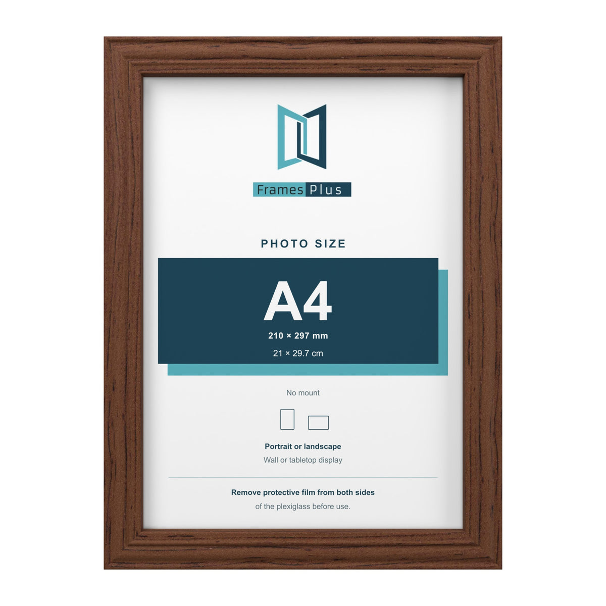 Devon Walnut picture frame for an A4 photo