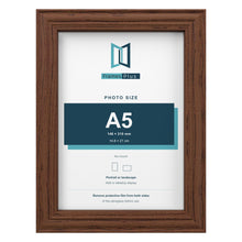 Devon Walnut picture frame for an A5 photo