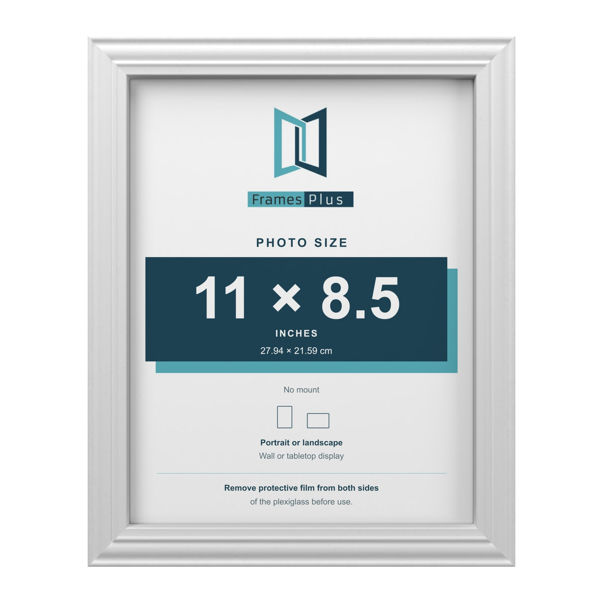 Devon White picture frame for an 11 x 8.5 inch photo