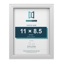 Devon White picture frame for an 11 x 8.5 inch photo