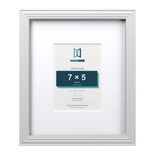 Devon White 12 x 10 inch picture frame with a white mount for a 7 x 5 inch photo
