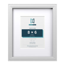 Devon White 12 x 10 inch picture frame with a white mount for an 8 x 6 inch photo