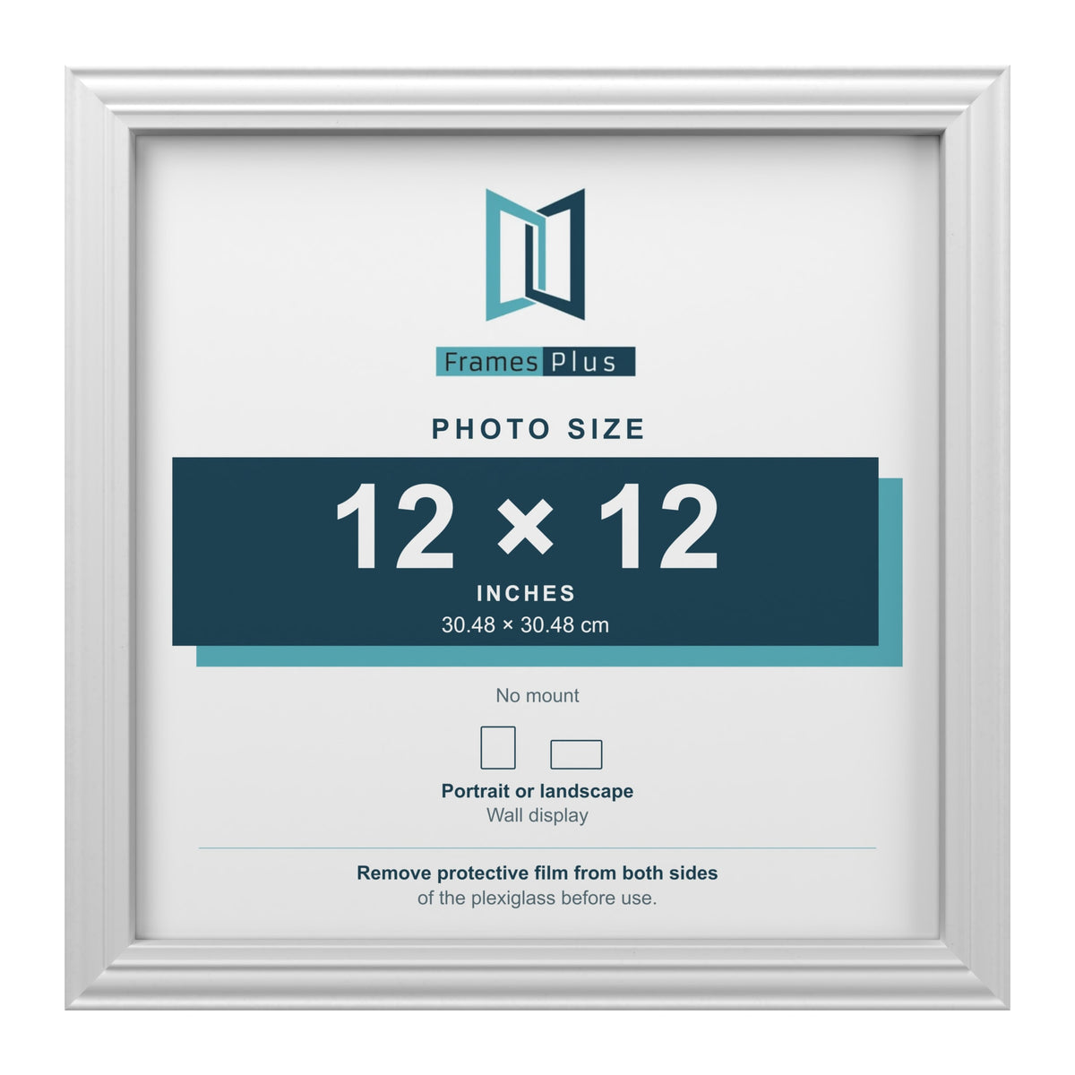 Devon White picture frame for a 12 x 12 inch photo