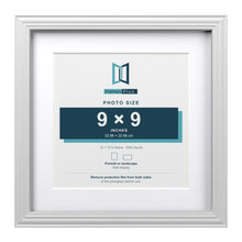 Devon White 12 x 12 inch picture frame with a white mount for a 9 x 9 inch photo